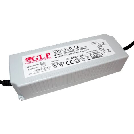 Alimentation LED étanche 12V DC - 120W - IP67 - GLP