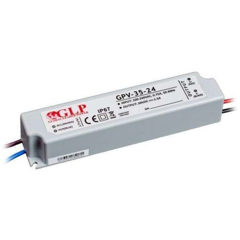 Alimentation LED étanche  24V DC - 35W  - IP67 - GLP