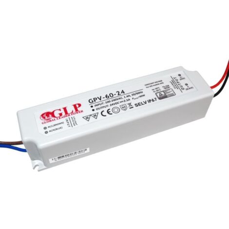 Alimentation LED étanche 24V DC - 60W  - IP67 - GLP