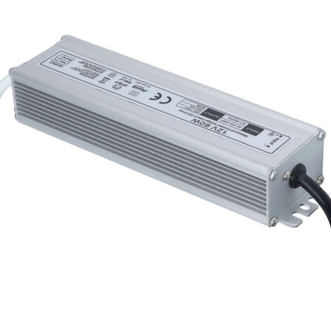 Alimentation LED étanche 60W IP67 - Transformateur 12V AC100-265V avec prise EU