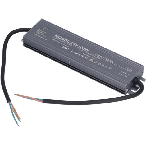 Alimentation LED étanche IP67 24V 4.1A, transformateur AC170‑265V, driver pour ruban LED