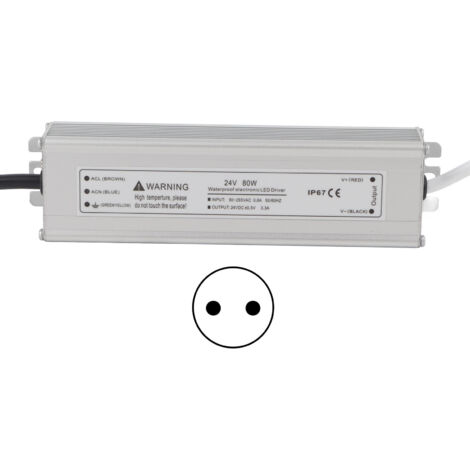Alimentation LED étanche IP67 haute efficacité, protection multiple, entrée AC 90‑265V, fiable et durable