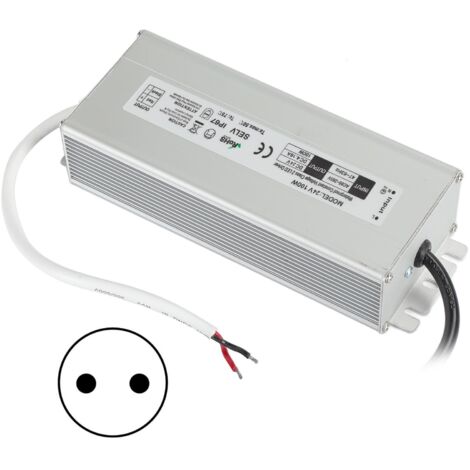 Alimentation LED étanche IP67, rendement élevé, compacte et sécurisée, entrée AC 100-265V, prise EU, sortie 24V
