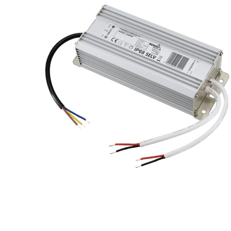 Bemko - Alimentation led étanche IP68 - 24V 60W - Compact et puissant - Idéal pour extérieur