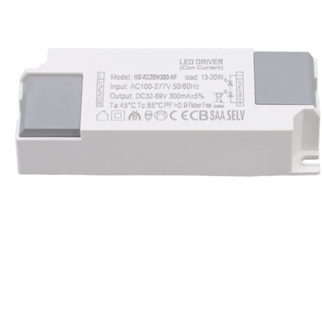 Alimentation LED HG RZ20W300 NF - Transformateur pour Bandes Lumières 20W IP20