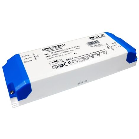 Alimentation LED Triac 50W 24V dimmable à tension constante