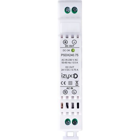 alimentation - modulaire - 1 module - 230v ac vers 24v dc - 0.75a - izyx psdx240.75