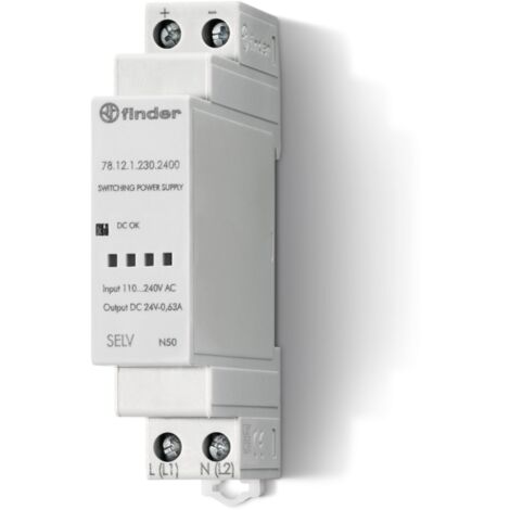 Alimentation Opta (Série 8A) 0,63A IN : 110 à 240V AC OUT : 24V DC 12W TBTS FINDER 781212302482PAS