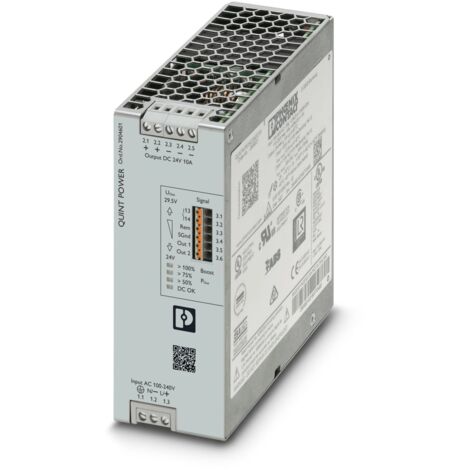 Alimentation Phoenix Contact, série QUINT4-PS, 24V c.c.out 10A, 100 240 V ac V dc, 110 250 V ac V ( Prix pour 1 )