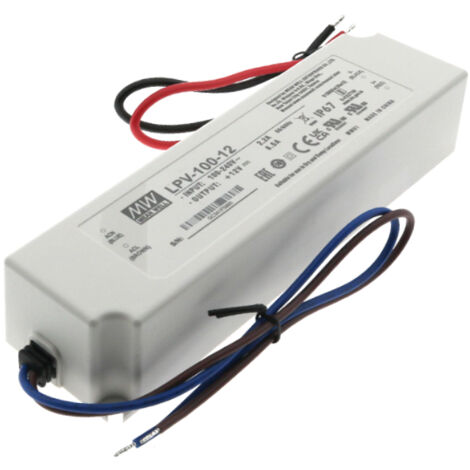 Alimentation pour bandes LED Mean Well 100W 12VDC IP67 - Ledme - LPV-100-12