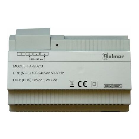 alimentation - pour installation bus 2 fils (gb2) - 28 vcc / 31 va - bitron gfagb2/b
