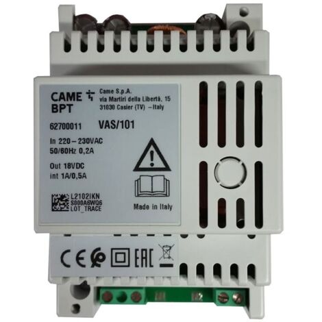 Alimentation pour interphone BPT VAS/101 230V 4 Modules DIN 62700011