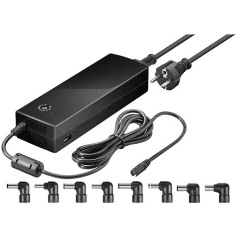 Alimentation pour Ordinateur Portable 134,5 W, incl. 8x adaptateurs DC et 1x prise USB-A, 12 V - 24 V jusqu'à 8,5 A max..