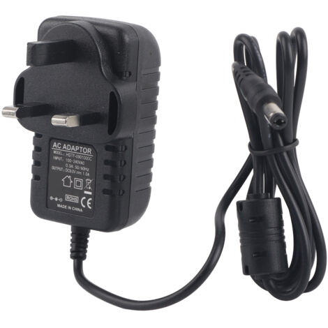 Alimentation pour pédales d'effets 9V 1A - Adaptateur secteur pour guitare électrique, clavier et ampli - Prise UK 100-240V
