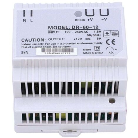 Alimentation Pour Rail Din 60W 12V Ac Dc Convertisseur -60-12 Bonne Qualité