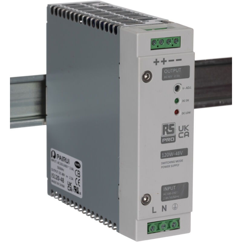 Rs Pro - Alimentation pour rail din 48V c.c. 2.5A, 230V c.a., 120W ( Prix pour 1 )