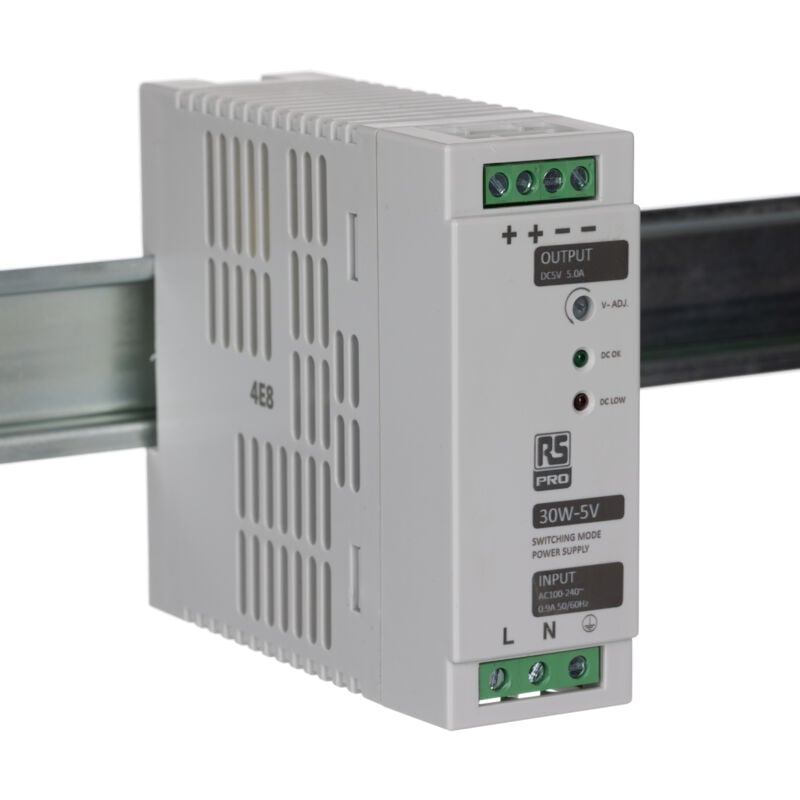 Rs Pro - Alimentation pour rail din 5V c.c. 5A, 230V c.a., 30W ( Prix pour 1 )