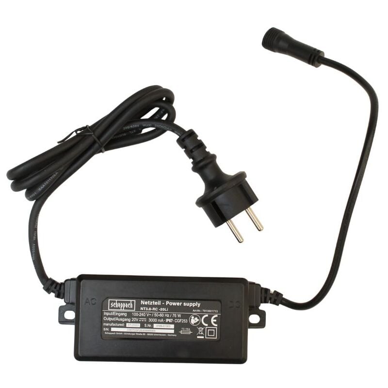 Scheppach - Alimentation pour station robot tondeuse 7913001713