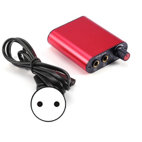 Alimentation Professionnelle pour Machine Tatouage Rotary et Coil - Accessoire Tatoueur Rouge UE