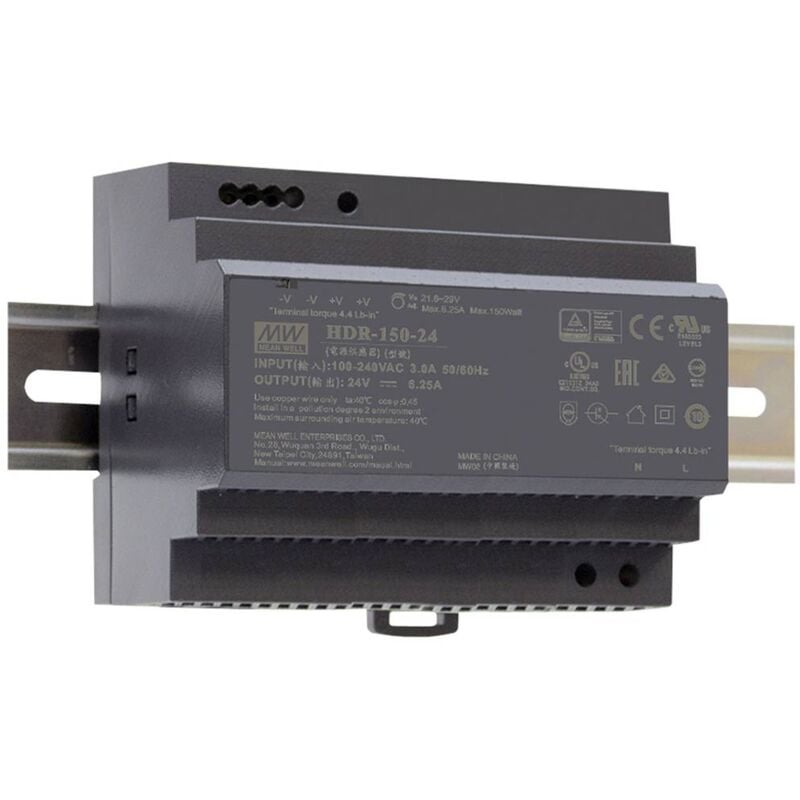 Mean Well - HDR-150-12 Alimentation rail din 12 v/dc 135.6 w Nbr. de sorties:1 x Contenu 1 pc(s)