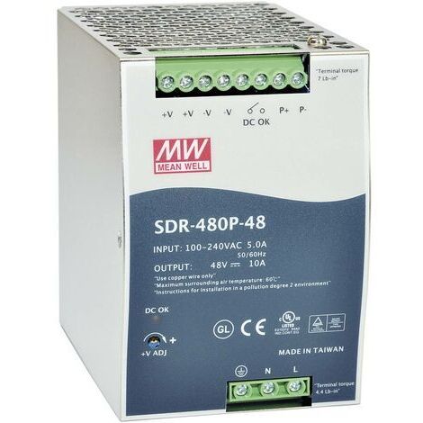 Alimentation rail DIN Mean Well SDR-480P-48 10 A 480 W 1 x A022371