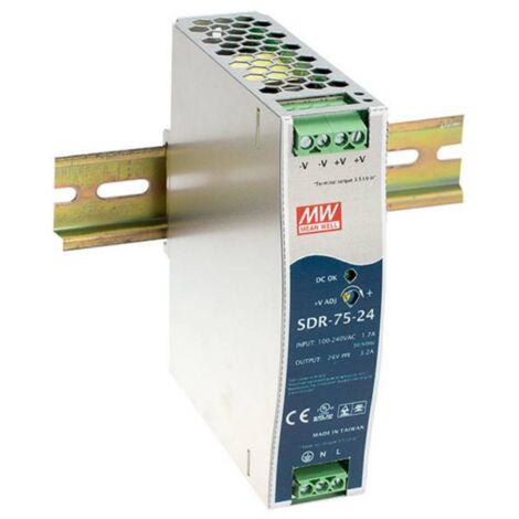 Alimentation rail DIN Mean Well SDR-75-24 3.2 A 76 W 1 x A022341
