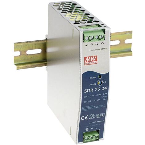 Alimentation rail DIN MW Mean Well SDR-75-12 6.3 A 75 W 1 x A022321
