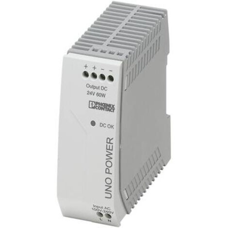 Alimentation rail DIN Phoenix Contact UNO-PS/1AC/24DC/60W 24 V/DC 2.5 A 60 W 1 x W84108