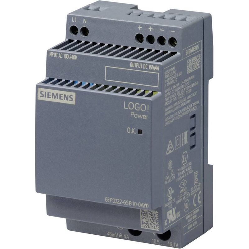 Alimentation rail din Siemens 6EP3322-6SB10-0AY0 15 v/dc 4 a 60 w 1 x X568831