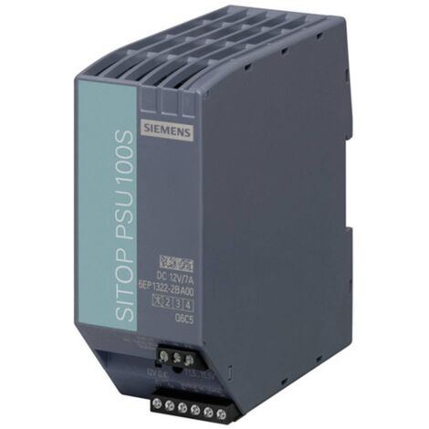 Alimentation rail DIN Siemens SITOP PSU100S 12 V/7 A 12 V/DC 7 A 80 W 1 x S92123