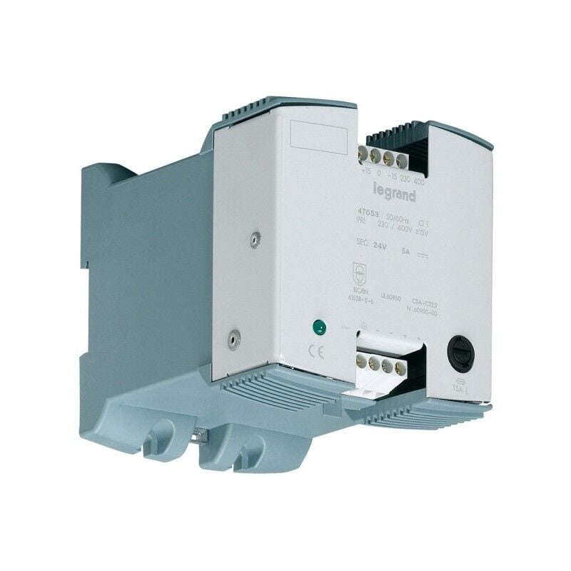 Legrand - 047053 Alimentation redressée monophasée non filtrée - prim 230/400 v - 24 v - 120 w - 5 a