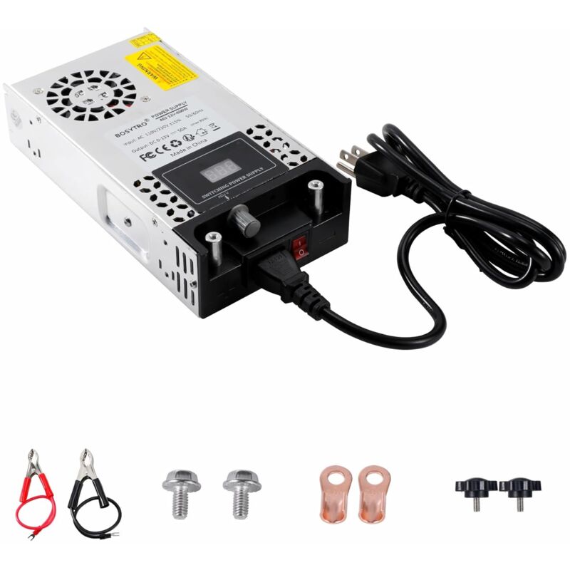 Alimentation réglable 0-12V 50A 600W Alimentation à découpage Transformateur Alimentation 220v 12v convertisseur pour bande LED, CCTV, radio, caméra,
