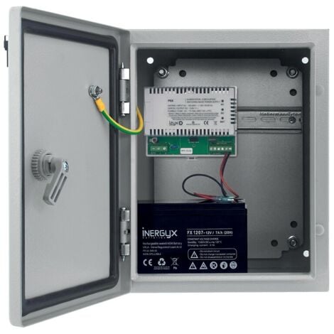 Alimentation secourable étanche IP 66 en coffret métal type PSW 230V AC / 12V DC en 2,6A - Izyx