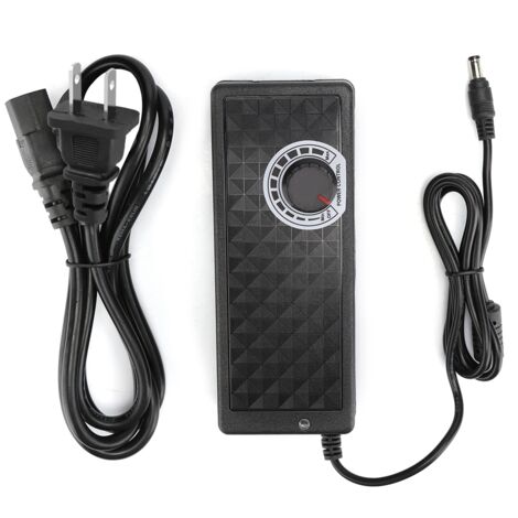 Alimentation Secteur 12-24V 5A Réglable avec Câble AC 110-240V et Prise US