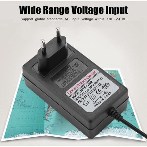 Alimentation Secteur 12.6V 2A EU pour Batterie Lithium-ion - Chargeur de Remplacement 100-240V
