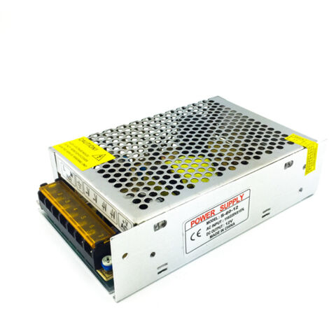 Alimentation Secteur 12V 10A 120W pour Sécurité et Surveillance avec Indicateur LED