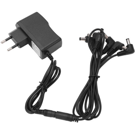 Alimentation Secteur 6 Sorties pour Pédales Effets Guitare avec Câble en Chaîne et Prise UE 100‑240V