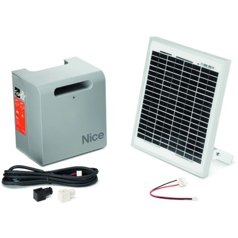Alimentation solaire SOLEKIT pour motorisation de portail - Nice Home - Gris