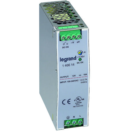 alimentation stabilisé - découpage - 100/240v - 24vdc - 240w - legrand 146624