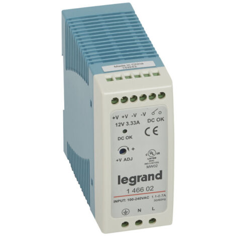 Alimentation stabilisée à découpage monophasée entrée 100V à 240V et sortie 12V 40W (146602)
