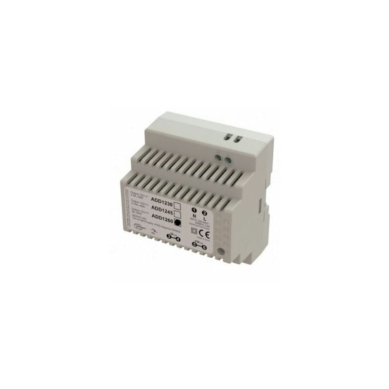 Sewosy - Alimentation din 5 modules 230V ac / 12V dc / 60W - 5A