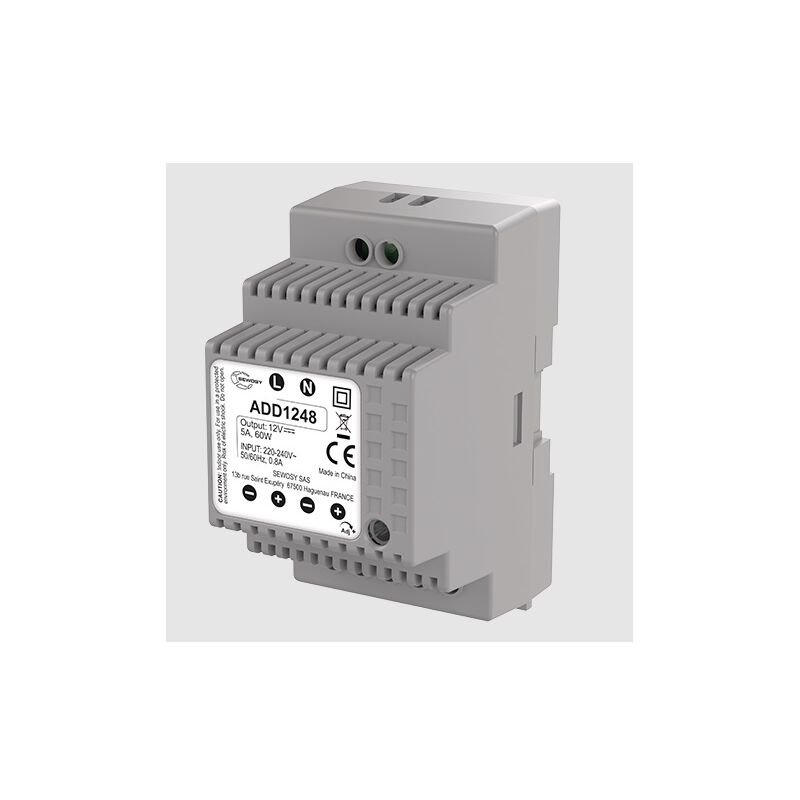 Sewosy - Alimentation sur rail din 230V ac / 12V dc / 60W - 5A