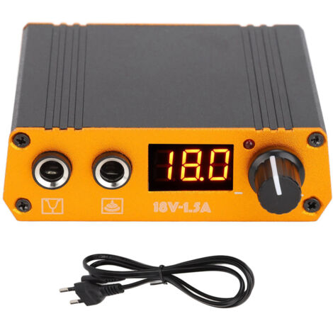 Alimentation Tatouage Mini Universelle, Réglage Voltage LED pour Liner et Shader, 100‑240V Haute Puissance