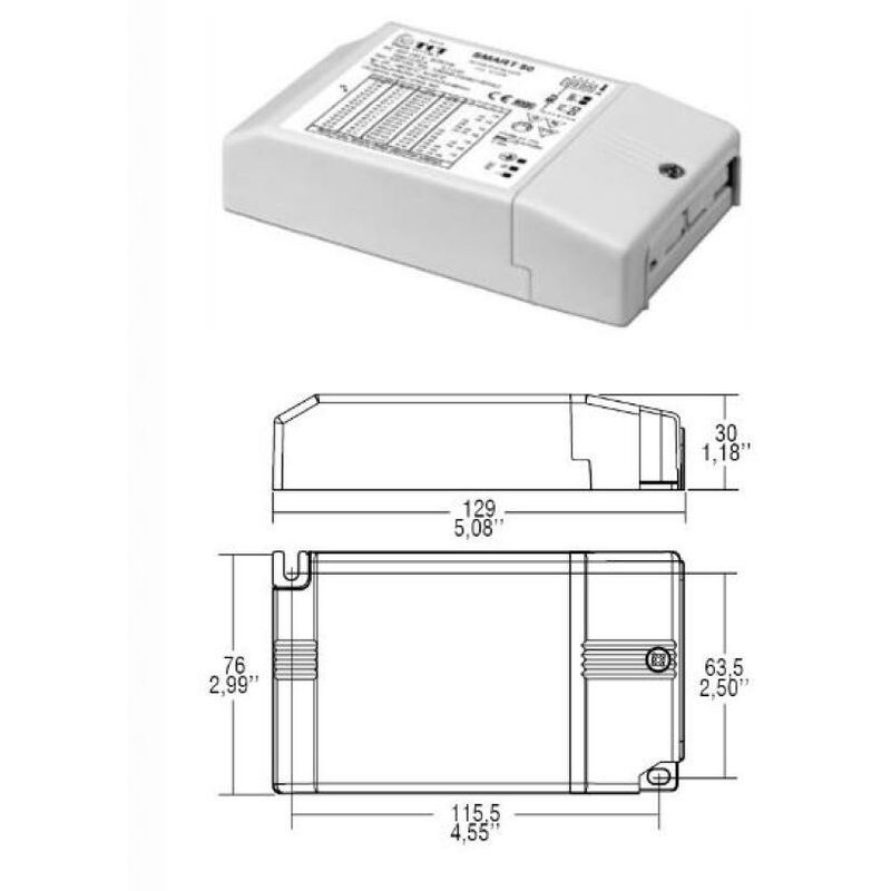 Tci smart 50 ip20 alimentation led dc avec dip-switch - 122220