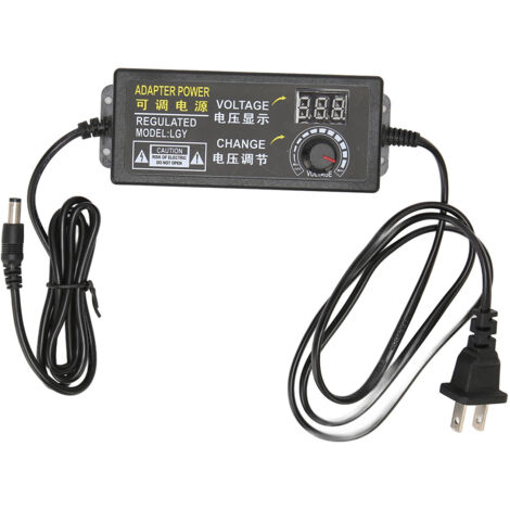 Alimentation Variable DC 3V-12V Convertisseur AC/DC pour Pompe à Eau Ventilateur Prise US 100-240V