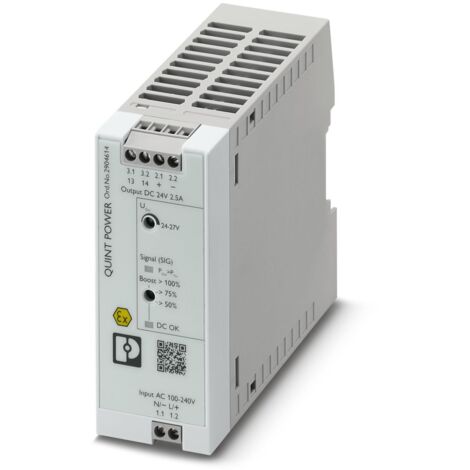 Alimentations c.a./c.c., Phoenix Contact, 2 sorties à 24V c.c. 2.5A ( Prix pour 1 )