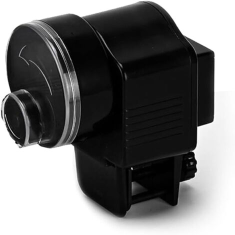 Alimentatore Automatico per Acquario Alimentatore Automatico, 5-8 Volte al Giorno, Alimentatore Temporizzato Nero a Due Canali, per Acquari da Interno