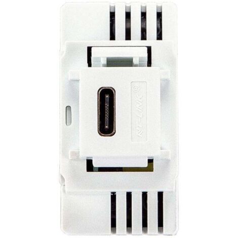 Alimentatore compatto da incasso keystone presa usb-c 18w bianco fanton 82901