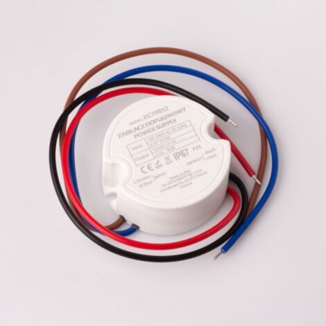 Alimentatore da incasso Ø60 12V 30W 2,5A IP67 Ecolight
