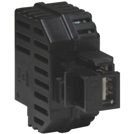 Alimentatore da incasso keystone presa usb-a 5v 2,1a nero fanton 82891